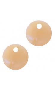 Resin pendant 12mm - Peach blush opal